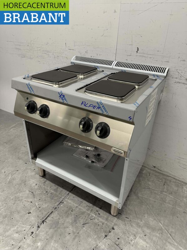 Stainless steel Electrolux 4 burner electric stove 80 cm 400V Horeca - Image 2