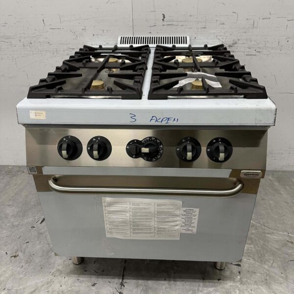Stainless steel Electrolux 4 burner Stove gas stove with gas oven 80 cm Horeca