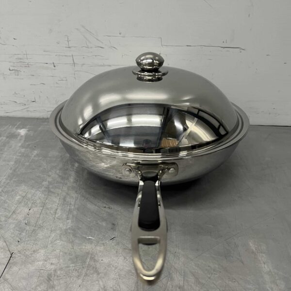 HCB stainless steel Universal induction wok pan wok with lid 36 cm Catering