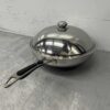 HCB stainless steel Universal induction wok pan wok with lid 36 cm Catering - Image 2