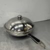 HCB stainless steel Universal induction wok pan wok with lid 36 cm Catering - Image 3