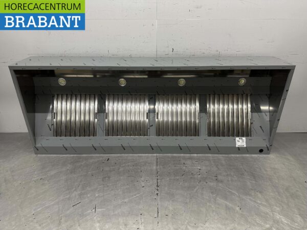 Stainless steel extractor hood Extractor hood with slat filters Premium-line 250 cm Box model Box model Horeca