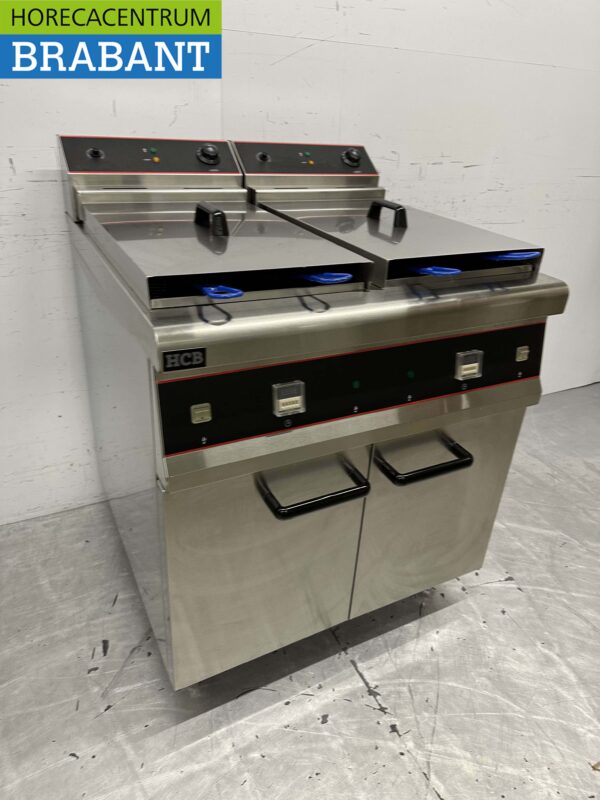HCB Stainless Steel Double Fryer Fryer 2 x 30 liter 2 x 10 kW 400V Catering - Image 3