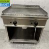 Stainless steel Saro Grill Plate Baking tray 2 zones 80 cm GAS Horeca