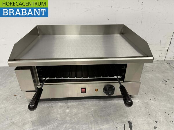 Stainless steel griddle Griddle with salamander grill 55 cm 230V Horeca