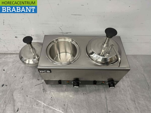 Stainless steel Heated Sauce Pump Sauce Warmer 2 x 2 liters Cheese Caramel Butter Chili Fondant 230V Horeca - Image 6