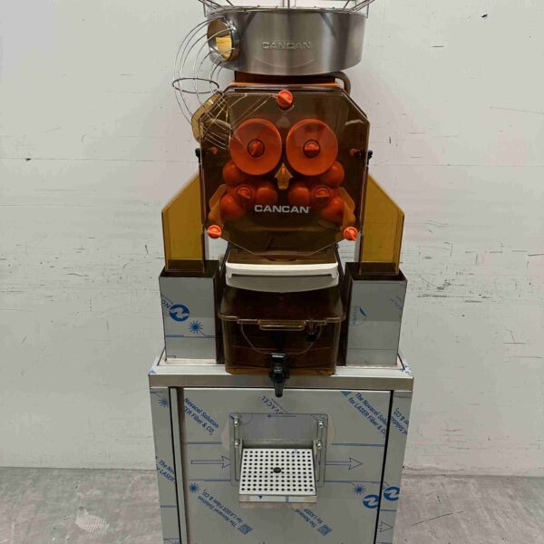 Cancan Automatic orange juicer citrus press with tank with wheeled base 230V Catering