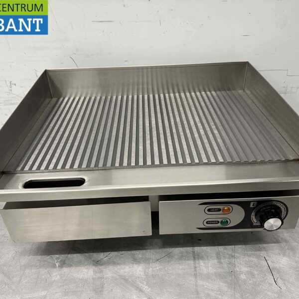 Stainless steel Grill Plate Griddle Ribbed Plate 55 cm 230V Horeca