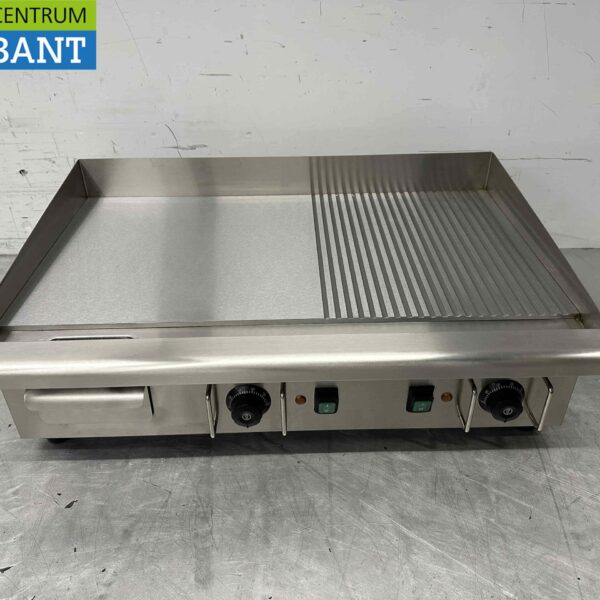 Stainless steel Griddle Griddle 1/2 Ribbed 74 cm 400V Horeca