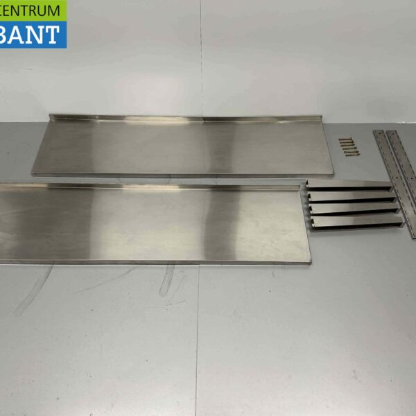 Stainless steel Double Wall Shelf Basic-line 150 x 40 cm Horeca