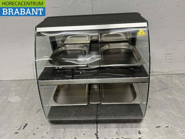 Stainless steel Deluxe warming display case 4 x ½ GN 63 cm 230V Catering