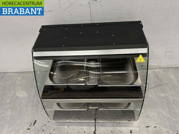 Stainless steel Deluxe warming display case 4 x ½ GN 63 cm 230V Catering - Image 2