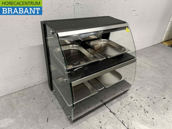 Stainless steel Deluxe warming display case 4 x ½ GN 63 cm 230V Catering - Image 3
