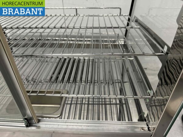 Stainless steel Luxury hot display case 120 liters 68 cm 230V Horeca - Image 6