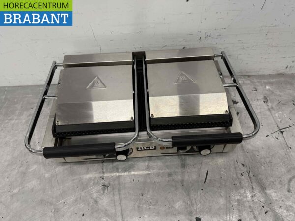 Stainless steel Double Contact Grill Panini Grill Ribbed 230V Catering - Image 2