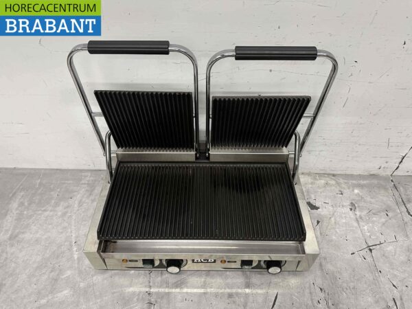 Stainless steel Double Contact Grill Panini Grill Ribbed 230V Catering - Image 5