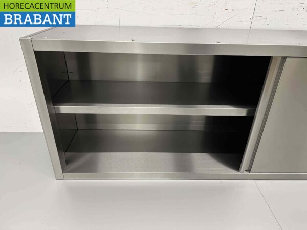 Stainless steel Wall Cabinet Premium-line 2 Sliding Doors 200 cm Catering - Image 5