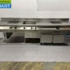 Stainless steel MKN Baking line Double electric stove Induction and roaster and refrigerated workbench 300 cm 230/400V Catering