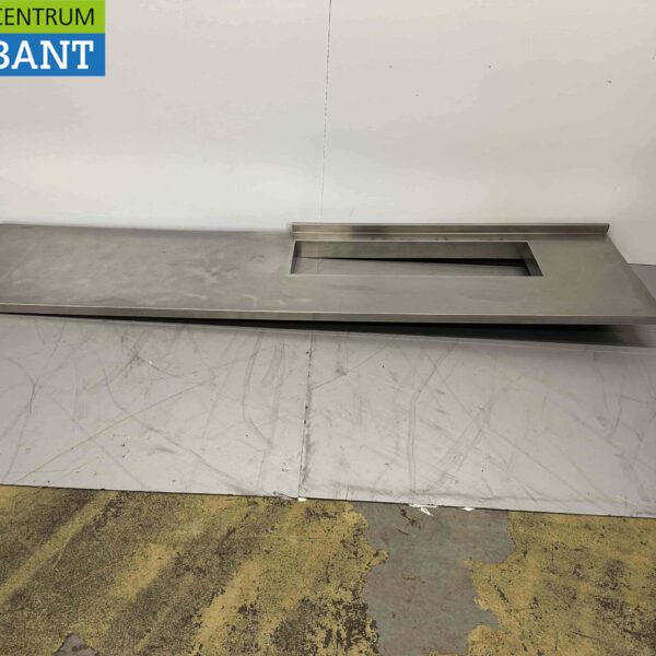 Stainless Steel Worktop Top with recess 280.5 x 70 cm Catering