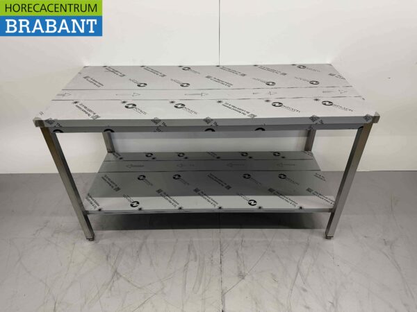 Stainless steel Gastro M Work Table 160 x 70 x 88 cm Catering - Image 2
