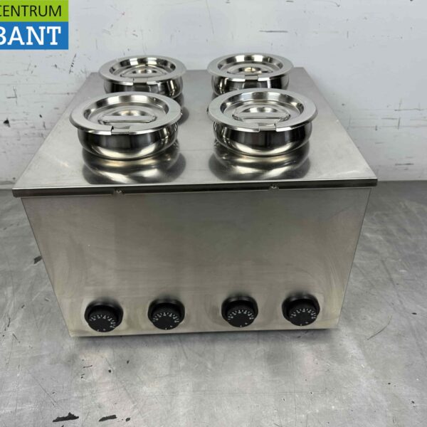 Stainless steel Hot Pot Hot Pot bain marie 4 x 2 liters 230V Horeca