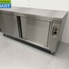 Stainless steel warming cabinet Plate warming cabinet 2 sliding doors Premium-line 180 cm Horeca - Image 2