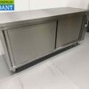 Stainless steel warming cabinet Plate warming cabinet 2 sliding doors Premium-line 180 cm Horeca - Image 3