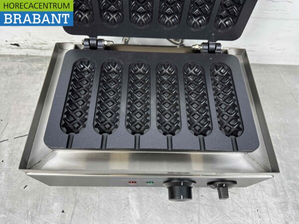 Stainless steel Waffle Iron Corndog iron 6 waffle sticks 230V Catering - Image 5