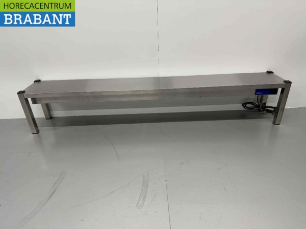 Stainless steel warming bridge warming etagere Premium-line 180 cm Horeca
