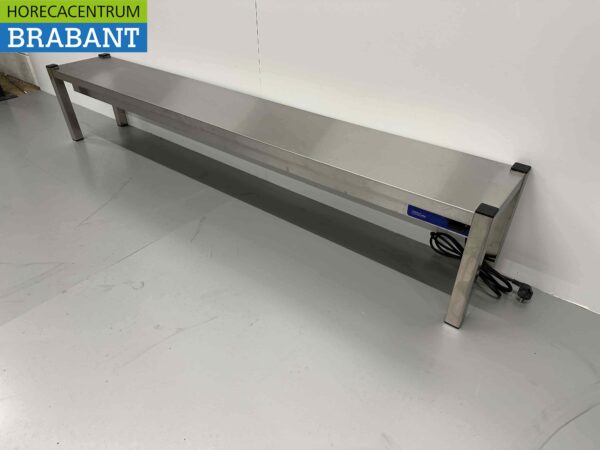 Stainless steel warming bridge warming etagere Premium-line 180 cm Horeca - Image 2