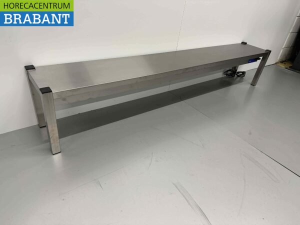 Stainless steel warming bridge warming etagere Premium-line 180 cm Horeca - Image 3