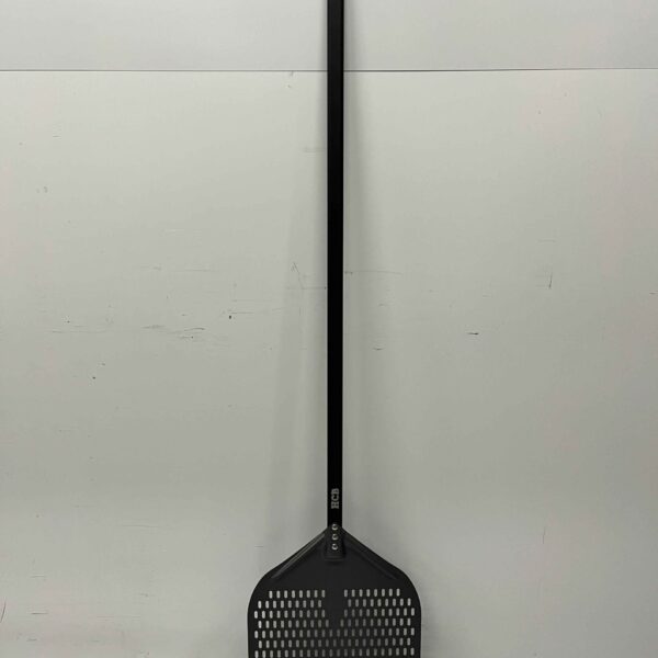 Pizza shovel hard anodized, perforated blade 35 cm, handle length 120 cm Horeca