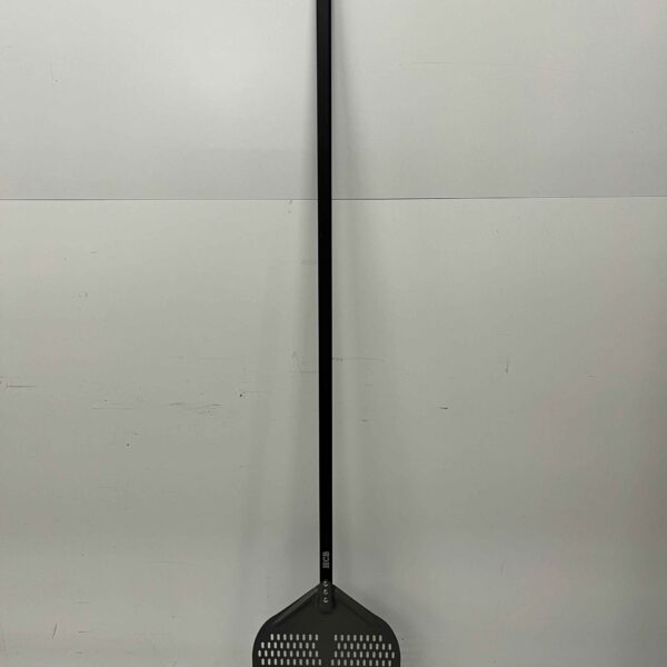 Pizza shovel hard anodized, perforated blade 35 cm, handle length 150 cm Horeca