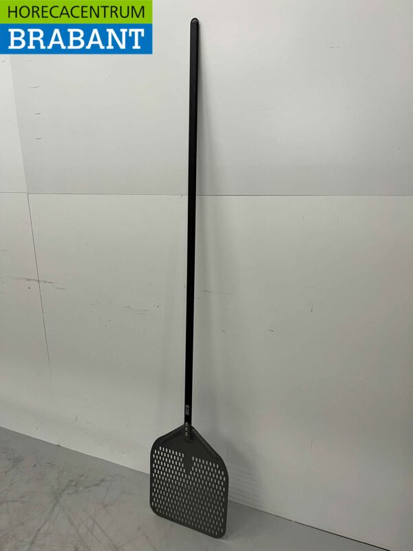 Pizza shovel hard anodized, perforated blade 35 cm, handle length 150 cm Horeca - Image 2