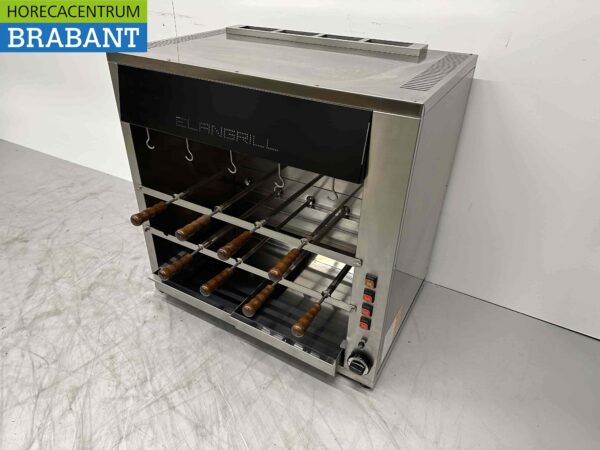 Stainless steel Elangrill CM14 Churrasco grill 14 skewers 90 cm GAS Catering - Image 2