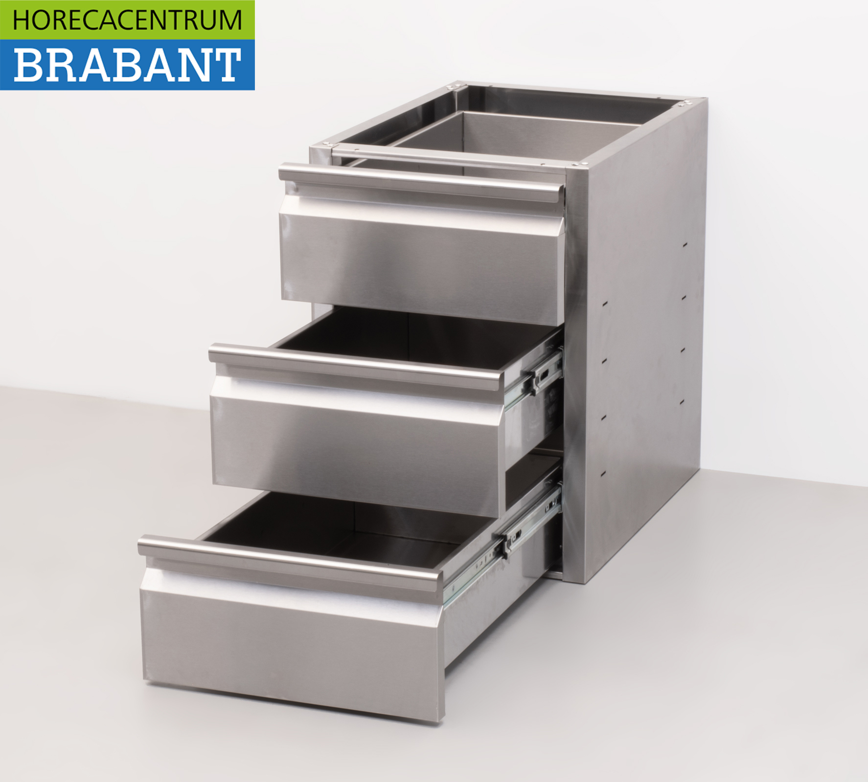 HCB Stainless Steel Substructure Built-in Drawer Cabinet 3 drawers Premium-line Hospitality - Image 4
