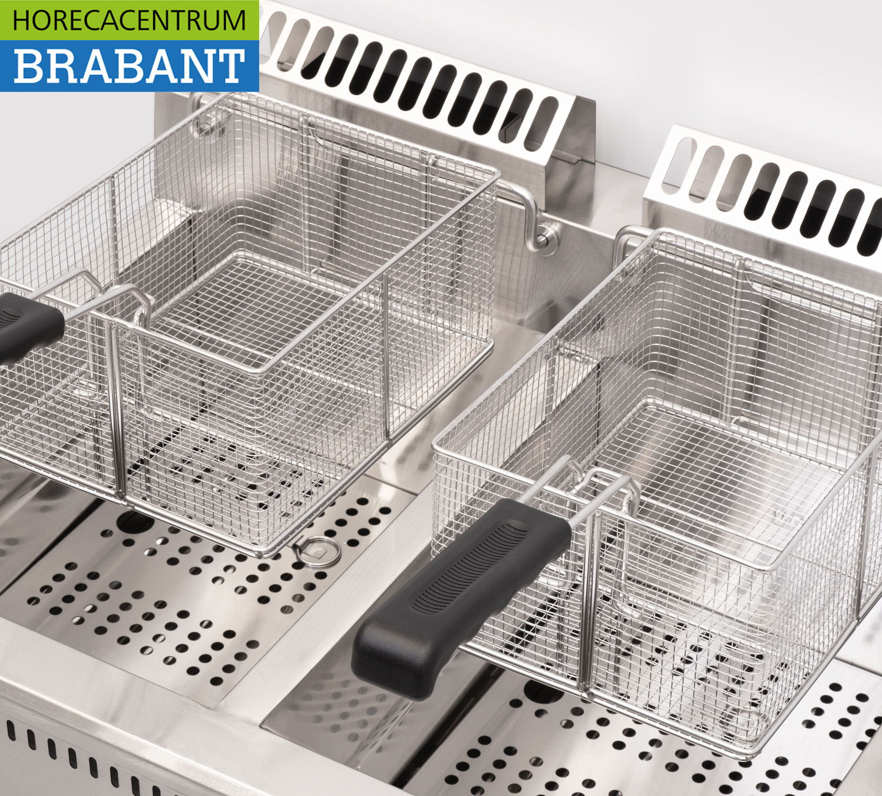 HCB Stainless Steel Double Fryer Frying 2 x 21 liter Gas Catering - Image 6