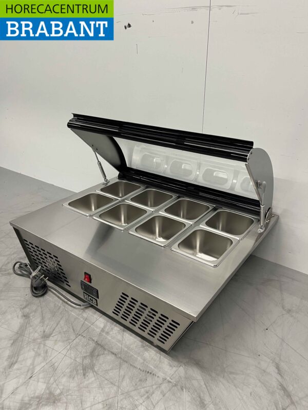Stainless steel Top-up refrigerated display case 8 x 1/6 GN 67 liters 230V Horeca - Image 5