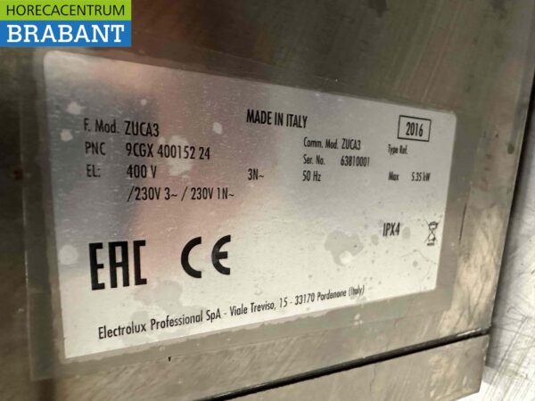 Stainless steel Zanussi Zucai Dishwasher Dishwasher Front Loader 400V Catering - Image 6