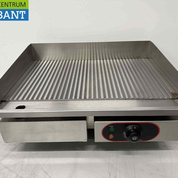 Stainless steel Grill Plate Griddle Ribbed 55 cm 230V Horeca