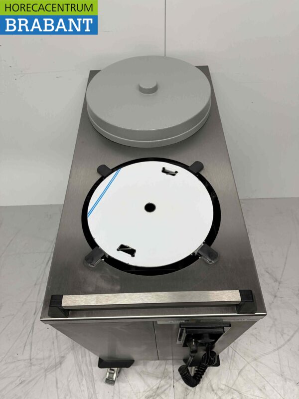 Stainless steel Mobile heated plate trolley Max. diameter 31 cm 230V Horeca - Image 5