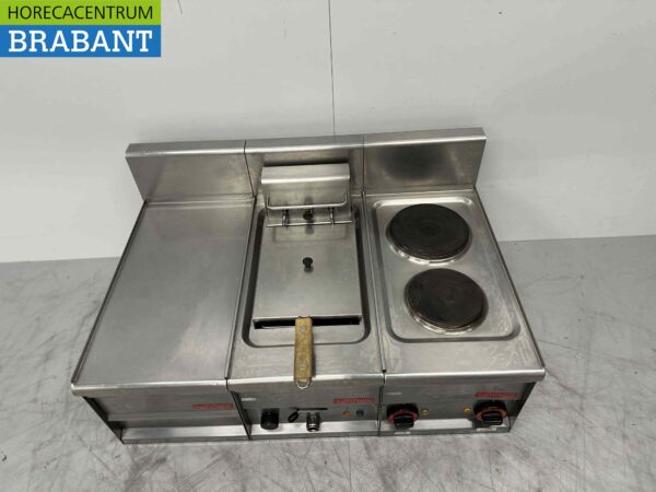 Stainless steel Lotus baking line 2 burner stove and fryer 90 cm 230V Horeca - Image 2