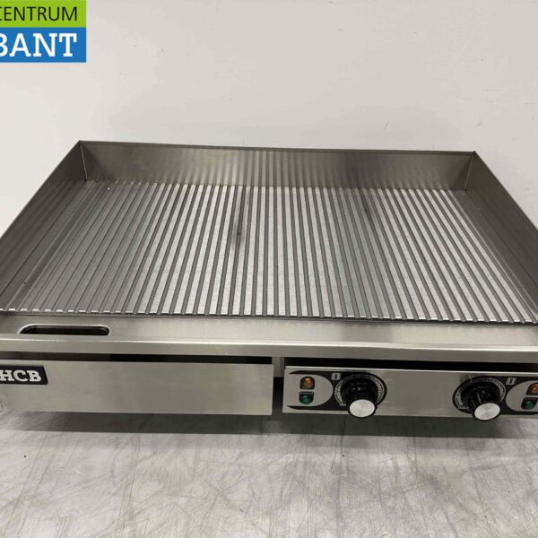 Stainless steel Grill Plate Griddle Ribbed 73 cm 400V Horeca