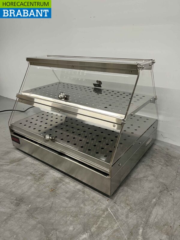 Stainless steel Hot Display Case 4 flaps 50 cm 230V Catering - Image 2