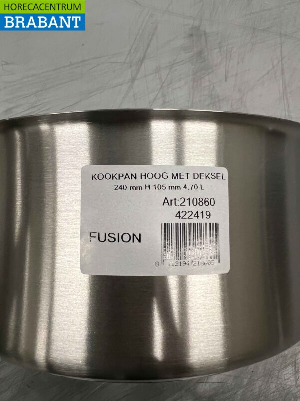 Stainless steel Fusion Professional Soup Pan Cooking Pan 35.5 x 26 cm 4.7 liters Catering - Image 3