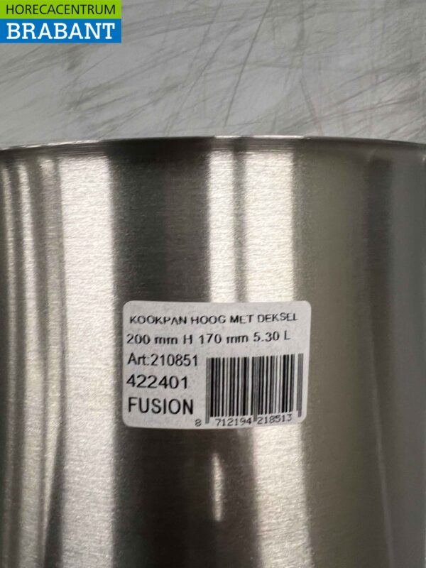 Stainless steel Fusion Professional Soup Pan Cooking Pan 34.5 x 22 cm 5.3 liters Catering - Image 3