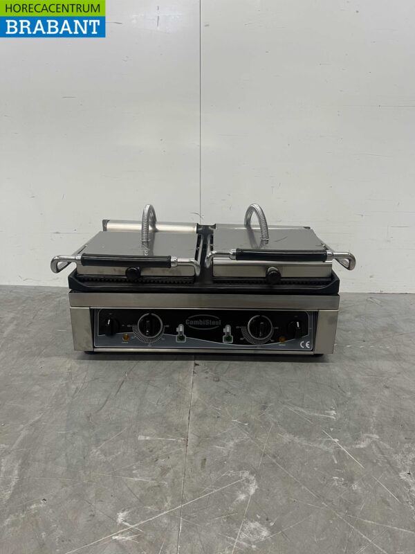 Stainless steel Combisteel Double Contact Grill Panini Grill XXL Smooth / Ribbed 230V Catering