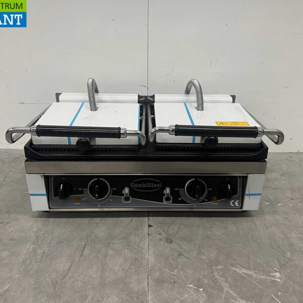 Stainless steel Combisteel Double Contact Grill Panini Grill XXL Smooth / Ribbed 230V Catering