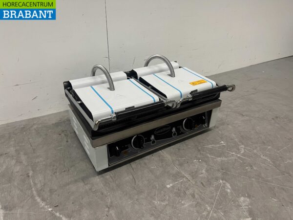 Stainless steel Combisteel Double Contact Grill Panini Grill XXL Smooth / Ribbed 230V Catering - Image 2