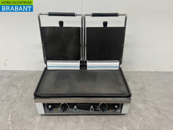 Stainless steel Combisteel Double Contact Grill Panini Grill XXL Smooth / Ribbed 230V Catering - Image 4
